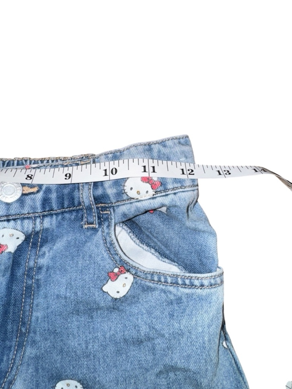 H&M x Sanrio Hello Kitty Wide Leg Jeans Girls Size 9-10 - Picture 6 of 9